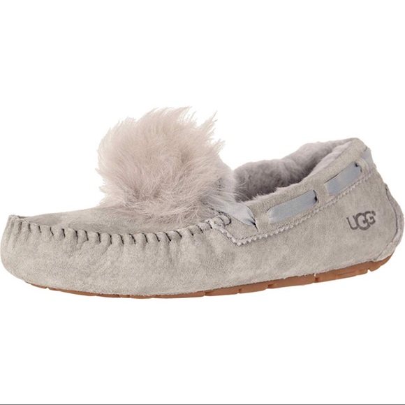 UGG Shoes - New UGG Dakota Pom Pom Slippers, Seal Grey, 7